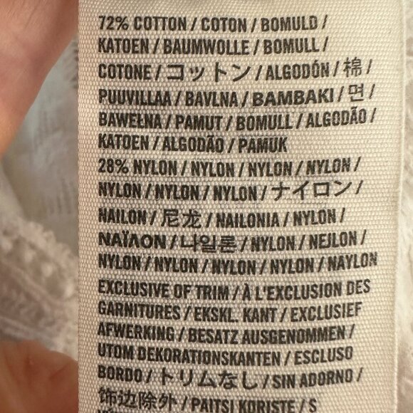 Abercrombie & Fitch Y2K Womens Lace Sheer Top Short Sleeve White Size Small - Picture 6 of 10